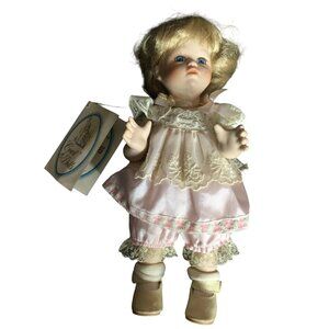 Vintage Court of Dolls Design by Jenny Rose Lace Dress Blue Eyes Blonde Porcelai